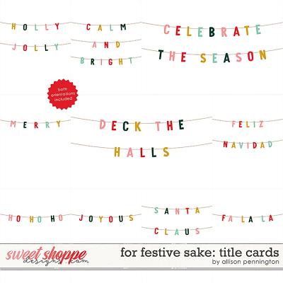 For Festive Sake: Title Cards