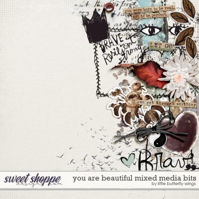 You are beautiful mixed media bits by Little Butterfly Wings