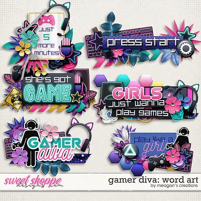 Gamer Diva: Word Art by Meagan's Creations