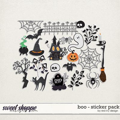 Boo - Stickers by Red Ivy Design