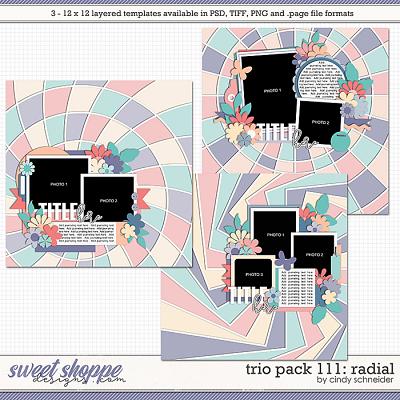 Cindy's Layered Templates - Trio Pack 111: Radial by Cindy Schneider