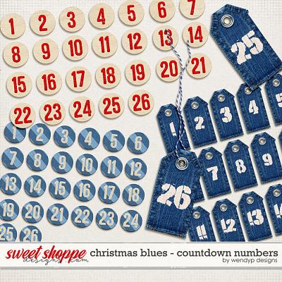 Christmas Blues - countdown numbers by WendyP Designs