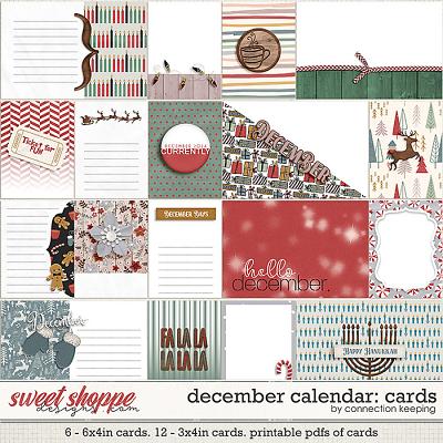 December Calendar Journal Cards by Connection Keeping