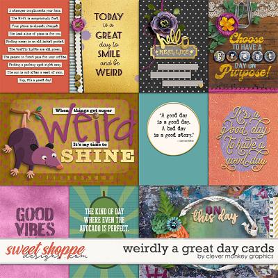 Weirdly a Great Day Cards by Clever Monkey Graphics