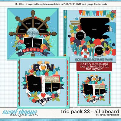 Cindy's Layered Templates - Trio Pack 22: All Aboard by Cindy Schneider