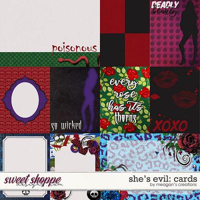 She's Evil: Cards by Meagan's Creations