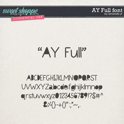 CU AY Full font by Amanda Yi