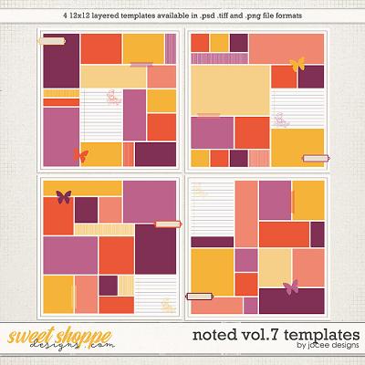 Noted Vol 7 Templates by JoCee Designs