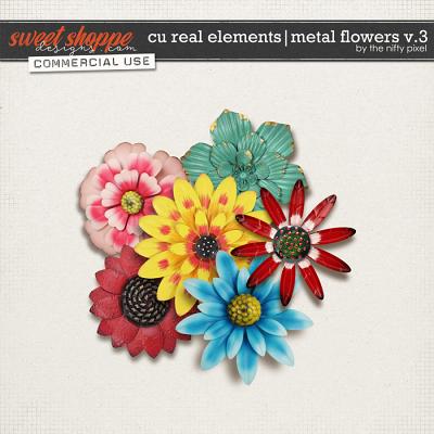 CU REALISTIC ELEMENTS | METAL FLOWERS V.3 by The Nifty Pixel