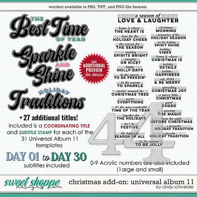 Cindy's Layered Templates - Christmas Add-on: Universal Album 11 by Cindy Schneider