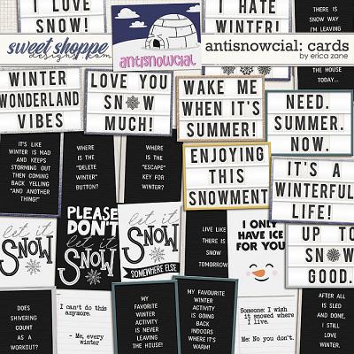 Antisnowcial: Cards by Erica Zane