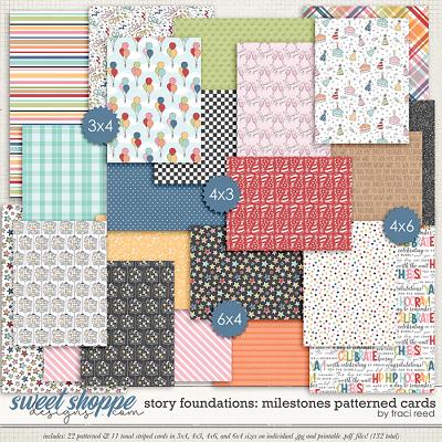 Story Foundations: Milestones Patterned Cards by Traci Reed Story Foundations: Milestones Patterned Cards by Traci Reed