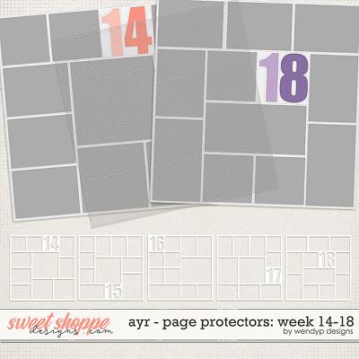 All year round: page protectors week 14-18 by WendyP Designs