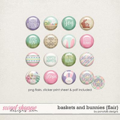 Baskets and Bunnies Flair by Ponytails