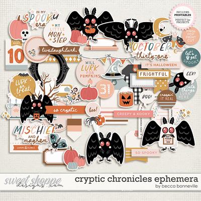Cryptic Chronicles Ephemera by Becca Bonneville