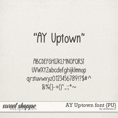 AY Uptown font {PU} by Amanda Yi