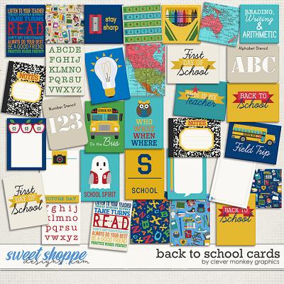 Back to School Cards by Clever Monkey Graphics