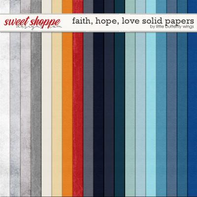 Faith, hope, love solid papers by Little Butterfly Wings