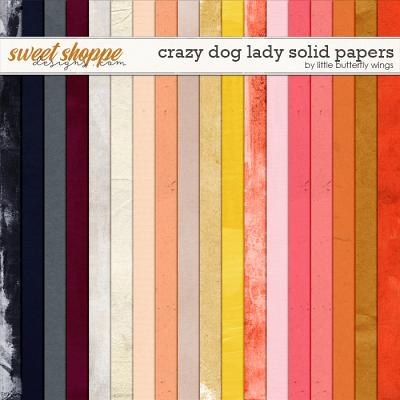 Crazy Dog Lady solid papers by Little Butterfly Wings