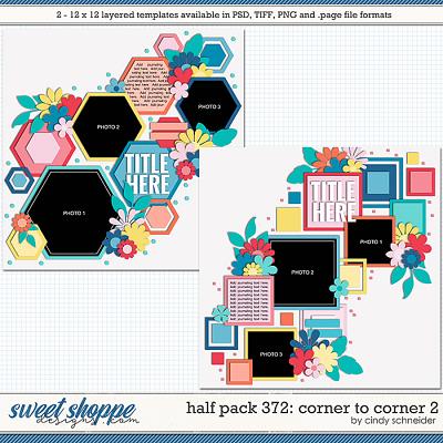 Cindy's Layered Templates - Half Pack 372: Corner to Corner 2 by Cindy Schneider