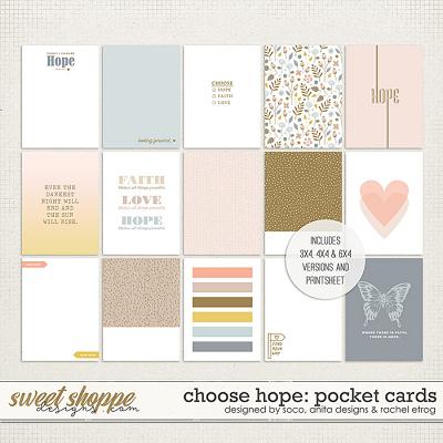 Choose Hope: Pocket Cards | Designed by Soco, Anita Designs and Rachel Etrog