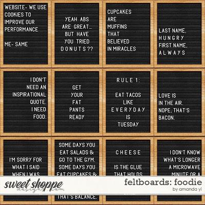 Feltboards: foodie by Amanda Yi