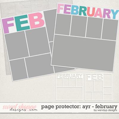 all year round - page protector: February by WendyP Designs