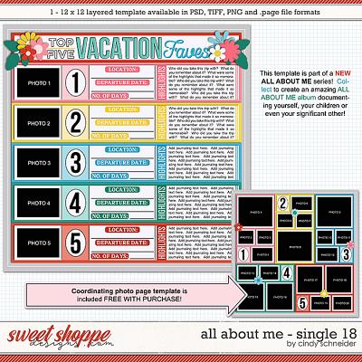 Cindy's Layered Templates - All About Me: Single 18 by Cindy Schneider