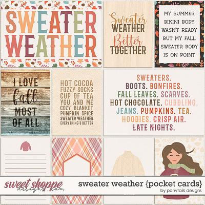 Sweater Weather Pocket Cards by Ponytails