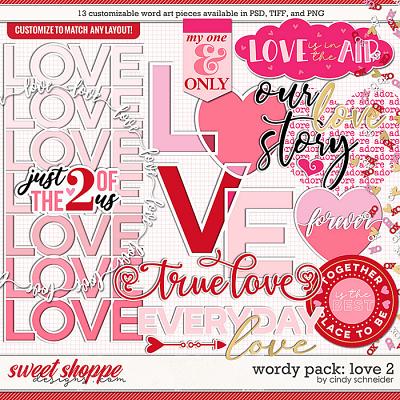 Cindy's Wordy Pack: Love 2 by Cindy Schneider