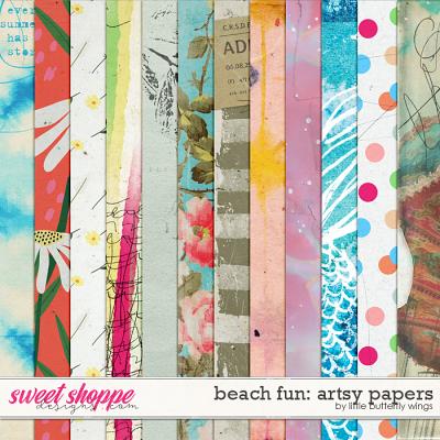 Beach fun: artsy papers by Little Butterfly Wings