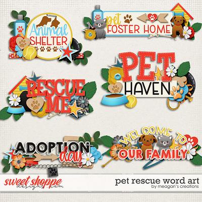 Pet Rescue Word Art by Meagan's Creations