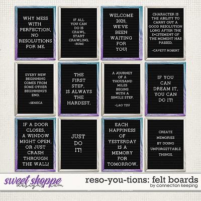 Reso-YOU-tions Letterboards by Connection Keeping