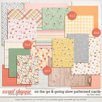 On The Go & Going Slow Patterned Cards by Traci Reed