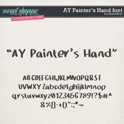 CU AY Painter's Hand font by Amanda Yi