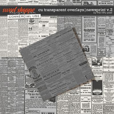 CU TRANSPARENT OVERLAYS | NEWSPRINT V.2 by The Nifty Pixel