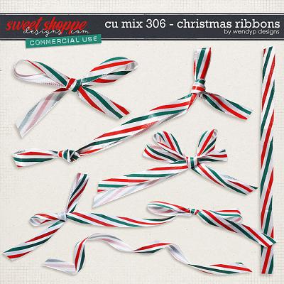 CU Mix 306 - Christmas ribbons by WendyP Designs
