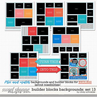 Cindy's Layered Templates - Builder Block Backgrounds: Set 13 by Cindy Schneider