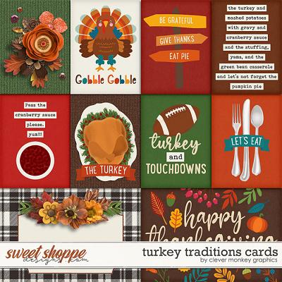 Turkey Traditions Cards by Clever Monkey Graphics