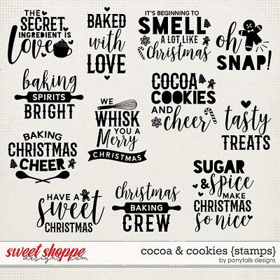 Cocoa & Cookies Stamps by Ponytails
