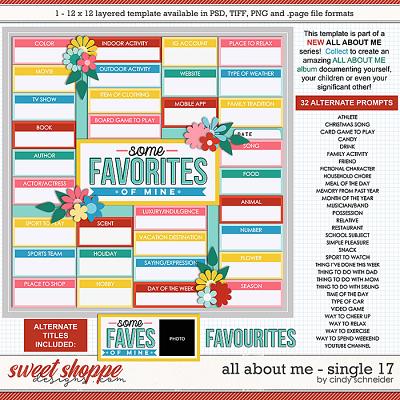 Cindy's Layered Templates - All About Me: Single 17 by Cindy Schneider