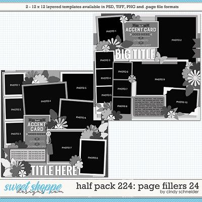 Cindy's Layered Templates - Half Pack 224: Page Fillers 24 by Cindy Schneider