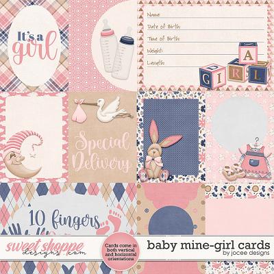 Baby Mine-Girl Cards by JoCee Designs