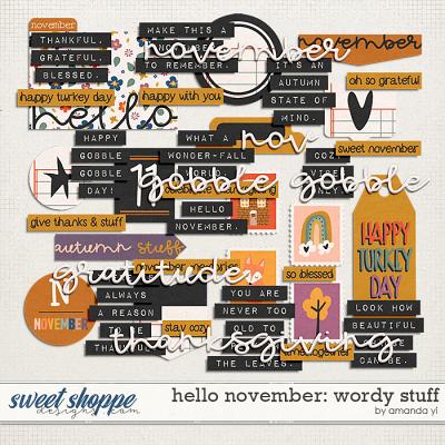 Hello November: wordy stuff by Amanda Yi