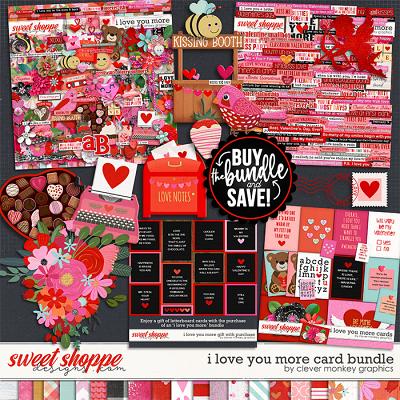 I Love You More Card Bundle by Clever Monkey Graphics 