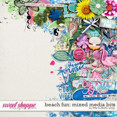 Beach fun: mixed media bits by Little Butterfly Wings