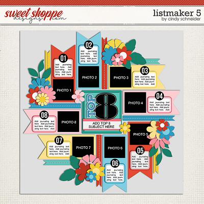 Cindy's Layered Templates - Listmaker 5 by Cindy Schneider