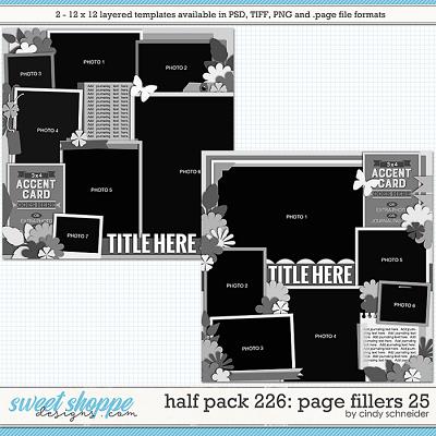 Cindy's Layered Templates - Half Pack 226: Page Fillers 25 by Cindy Schneider