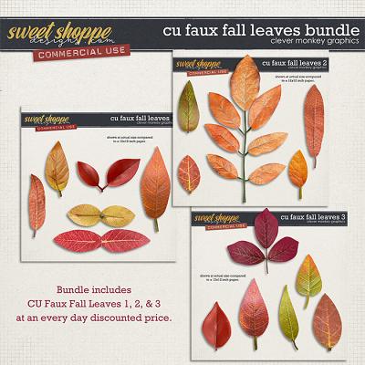 CU Faux Fall Leaves Bundle  by Clever Monkey Graphics   