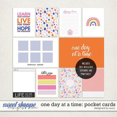 One Day At A Time: Pocket Cards | Designed by Soco